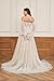 BaoWw Women's Sweetheart Off Shoulder Wedding Dresses Lace Applique A Line for Women Lace Elegant Bridal Dress Ivory