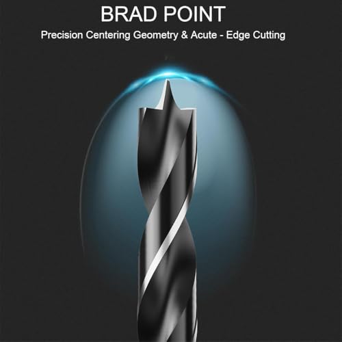 Garegce 5PCS Brad Point Wood Drill Bit Set with Diameter 4/5/6/8/10mm, Wood Drill Bit Set or Woodworking DIY Lover Carpenter, Spiral Twist Drilling Tool for Woodworking Softwood Plywood 3 Garegce 5PCS Brad Point Wood Drill Bit Set with Diameter 4/5/6/8/10mm, Wood Drill Bit Set or Woodworking DIY Lover Carpenter, Spiral Twist Drilling Tool for Woodworking Softwood Plywood - Image 3