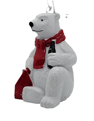 Kurt Adler Coca-Cola Polar Bear With 6 Pack Of Bottles Ornament #TOP1