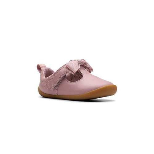 Clarks Roamer Trim Tb Pink Leather Kids Girls First and Baby Shoes 8390-66F