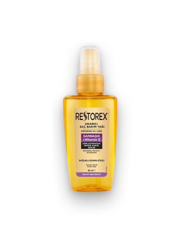 Restorex Sarmaşık + Vitamin E Onarıcı Saç Bakım Yağı 80 ml – Besleyici Onarım