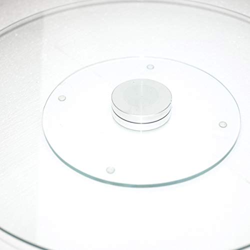 Centro de Mesa Giratório De Vidro Transparente 60cm