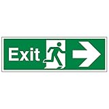 Sicherheitsschild mit Aufschrift Safe Condition Exit - Exit Arrow Right, 300 x 100 mm