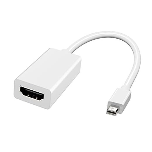 Mini DisplayPort to HDMI Adapter, DEORNA Thunderbolt to HDMI Converter for MacBook Air/Pro, Microsoft Surface Pro/Dock, Monitor, Projector and More (1-Pack, White)