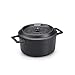 Pentole Agnelli COGHSRP10420M Slowcook Casseruola con Maniglie e Coperchio, Ghisa, Nero Opaco, 2.6 L - 20cm