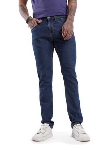 Image of WROGN Men's Cotton Stretch Jeans | Mid Rise | Slim Fit