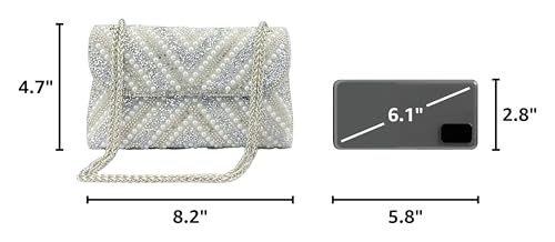 Image of Sweetovo Rhinestone Clutch Purse, Sparkly Evening Bag with Chain for Women