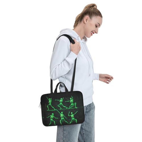 Maletín para portátil impermeable 14 pulgadas verde esquelético miniatura 3
