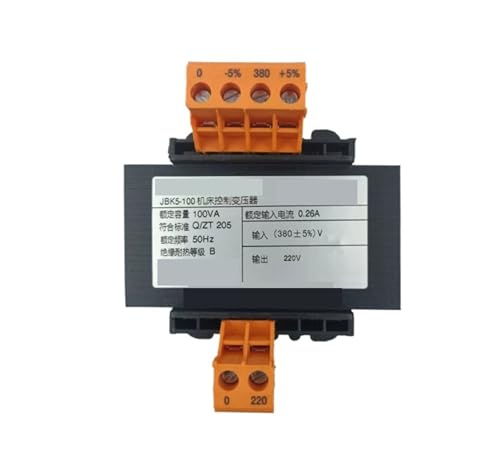 Transformateur de commande de machine-outil JBK5 100VA convertisseur de tension 380V 220V armoire
