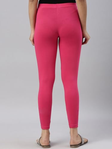 Image of JUNEBERRY Pure Cotton Skinny Fit Ankle Length Leggings Combo (Pack of 2)