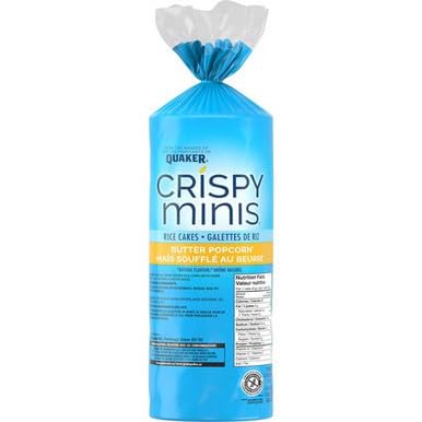 Quaker Crispy Minis Gluten-Free Butter Popcorn Rice Cakes, 127G/4.5 Oz., {Imported From Canada} #TOP3