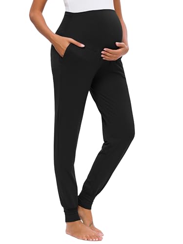 Liu & Qu Womens Maternity Pants Stretchy Sweatpants Jogger with Pockets