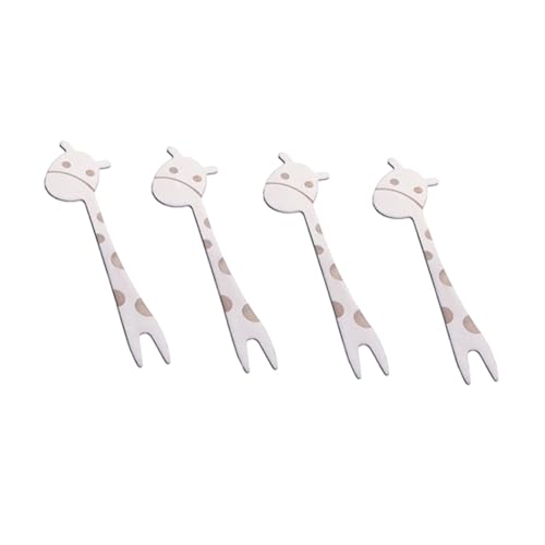 COLLBATH 4pcs Fruit Fork for Party Stainless Fork Fruit Fork for Cute Fruit Fork Stainless Steel Fruit Fork Cartoon Fruit Fork