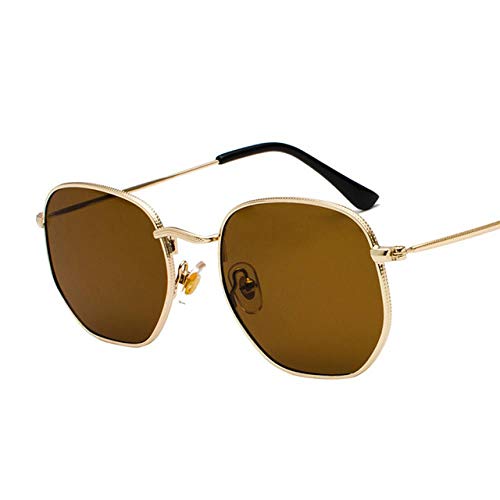 Lunettes de soleil miroir carré contre l'éblouissement en métal