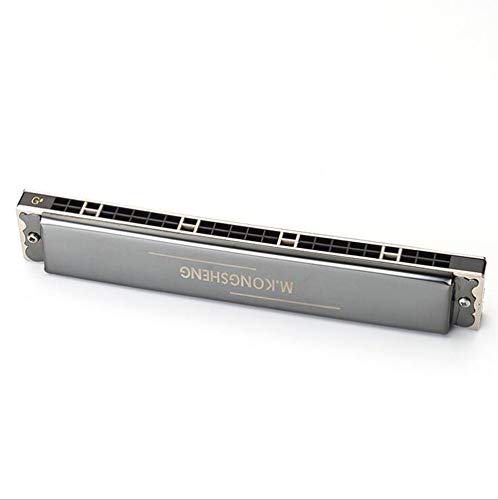 Preisvergleich Produktbild YAMEIJIA Mundharmonika 24-Loch-Polyphonic Sound professionelle Leistung C-Harmonika,Black