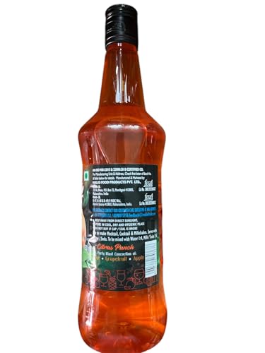 Image of Mala's Fruit Mocktail Syrup Citrus Punch Cordial 750ML Bottle | Mixer for Shakes, Cocktails, Drinks, Sharbat, Sorbets, Juices, Beverages