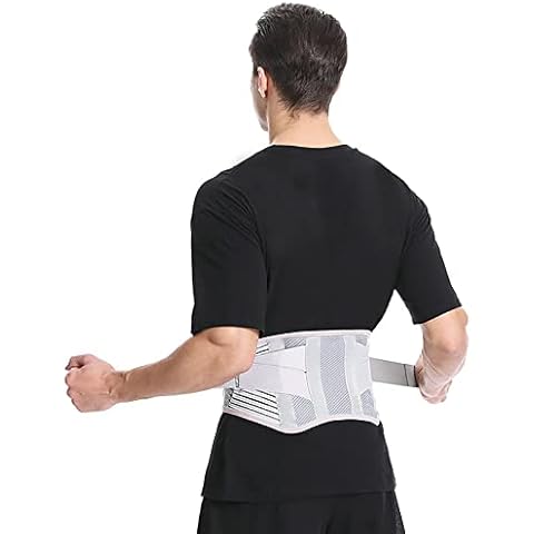 Lumbar Support for Back Pain Relief - Compression Belts for Men and Women - Lumbar Support Lumbar Support for Herniated Disc, Sciatica, Scoliosis - Breathable Mesh Design (M) Cover