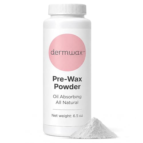 Dermwax Pre Wax Powder 6.5 oz – Talc Free Powder to Prepare & Protect Skin for a Smooth Base – Absorbs Oils & Moisture - Fragrance & Aluminum-Free – W/Corn Starch, Sodium Bicarbonate, Hydrated Silica