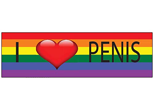 Rogue River Tactical Rainbow LGBT Large Funny Bumper Sticker Auto Car Decal Truck RV Boat Window I Love Penis Gay Lesbian
