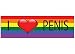 Rogue River Tactical Rainbow LGBT Large Funny Bumper Sticker Auto Car Decal Truck RV Boat Window I Love Penis Gay Lesbian