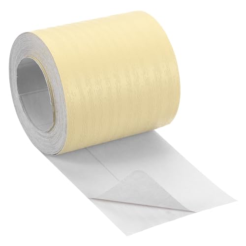 Image of uxcell 1 Roll Wood Grain Tape, 2.36 inch x 26 Ft Realistic Textured Repair Tape Self Adhesive Wood Textured Patch for Floor Wall Door Table Cabinets Desk Furniture Home Decor(Light Yellow)