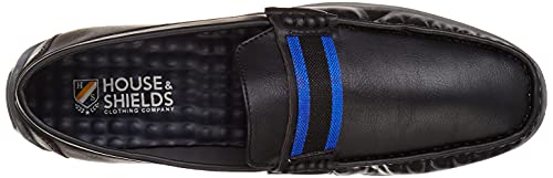 Image of Amazon Brand - House & Shields Men's Gilbert Black Driving Shoes 8 UK (SS21-02)