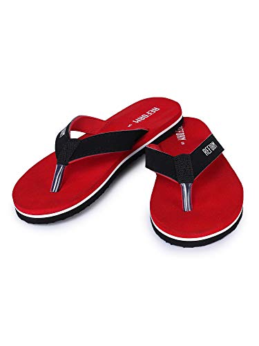 Image of REFOAM Red Rubber Slip on Casual Slippers /Flip-Flop for Women