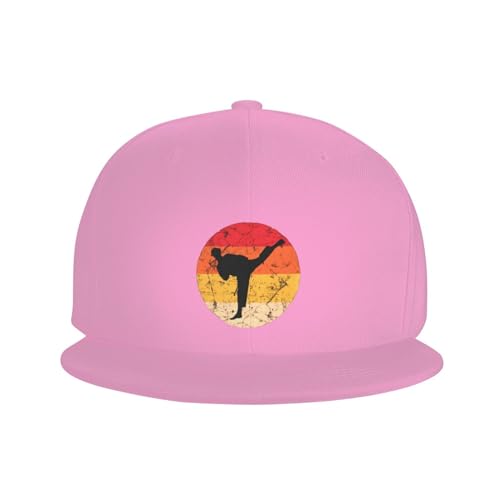 Vintage Karate Martial Arts Sunset Outdoor Baseball Hat Flat Hat3