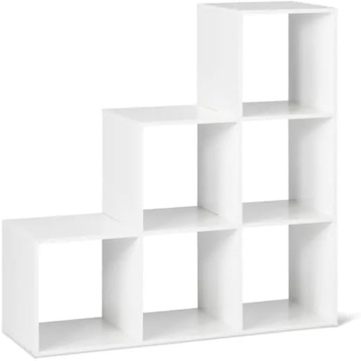 6 Cube Storage Shelf Organizer Bookshelf,Under Stairs