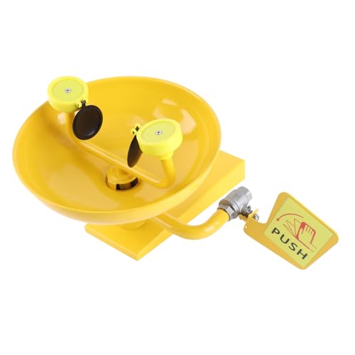 Eye Wash Kit, Faucet Mounted Emergency Eye Wash Station Sink Attachment Eyewash Stations Eye Flush Shower for Factory Laboratory, Yellow