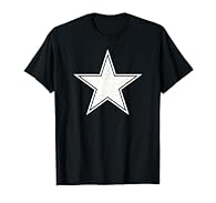 Star graphic tee design. Lightly distressed white style. Lightweight, Classic fit, Double-needle sleeve and bottom hem