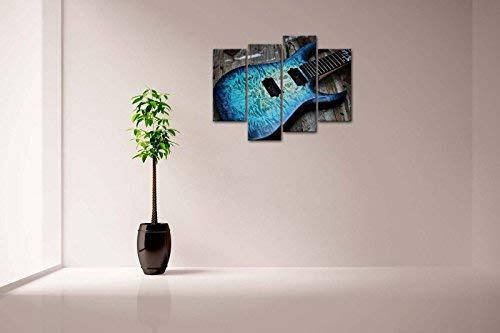 Guitare dans Bleu Et Vagues Regards Beau Peinture Murale d'art l'image imprimée sur Toile La Musique Photos d'œuvres d'art pour Le Bureau à Domicile Décoration Moderne
