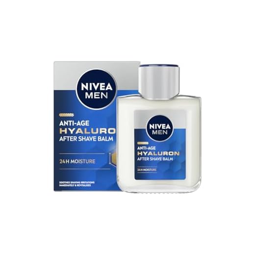 NIVEA MEN Hyaluron Bálsamo After Shave Antiedad con Ácido Hialurónico (1 x 100 ml), bálsamo hidratante para calmar la piel tras el afeitado, bálsamo facial refrescante