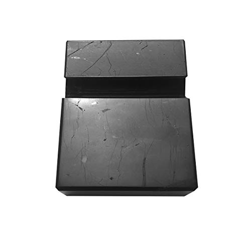 Shungite - Soporte de teléfono móvil pulido, con celda de bloque para teléfonos inteligentes EMF, rica en protección Fullerenes contra EMF, piedra auténtica de Rusia  Naturesupplies