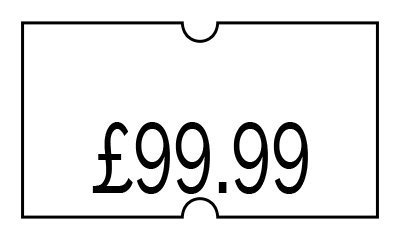 50 Rolls 21mmx12mm White Price Labels for Pricing Guns CT1