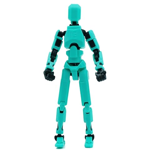Image of Dummy 13 Action Figure Robot | Fully Articulated 3D Printed Robot Toy | 5.4-inch Collectible Figurine | Matte Finish| Unassembeled (MintGreen-Black)