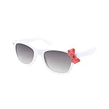 Kids Cute Kitty Cat Bow Clear Lens Glasses Age 3-12, White / Red Bow