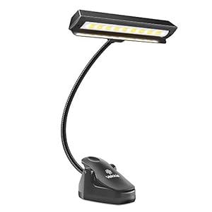 Professionele 3000K-6000K Super Bright 19 LED Music Stand Light, Clip On Orchestra Piano Lights, 9 Niveaus Dimbaar…