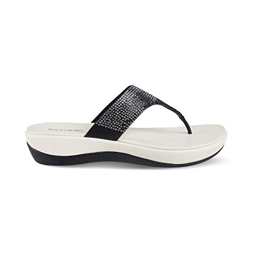 Image of SOLE HEAD Black Women Wedges Sandal
