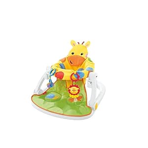 Fisher-Price DJD81 Giraffe Sit-Me-Up Floor Seat, Portable Baby Chair or Seat with Removable Tray, Rattle and Teething…