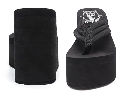 Womens Wedge Sandals Platform Sandals Women Chunky Wedge flip flops Sandals for Women2