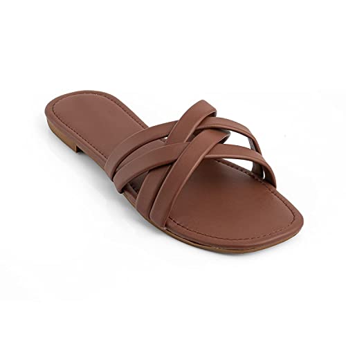 Image of Nowry Women Stylish Flats Fashion Sandal For Party & Wedding /Casual Flat Sandals For Women's & Girls