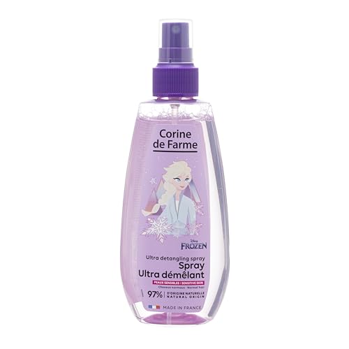 Corine de Farme - Spray Ultra Démêlant Reine des Neiges 2, Elsa - Soin Peau Sensible, Enfant dès 3 Ans, Formulation Clean Beauty, Fabriqué en France