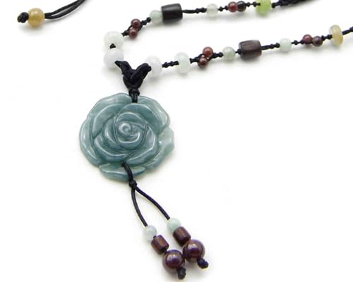 Collier Jade Fleur Unique Agathe Création | Connectez-Vous à la Sérénité d'un Bijou Fait Main