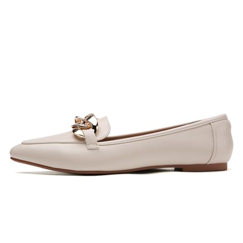 Tilocow Chain Flats Shoes, Loafers for Women Dressy Slip On Pointed Toe Flats, Work Shoes for Women - Image 4