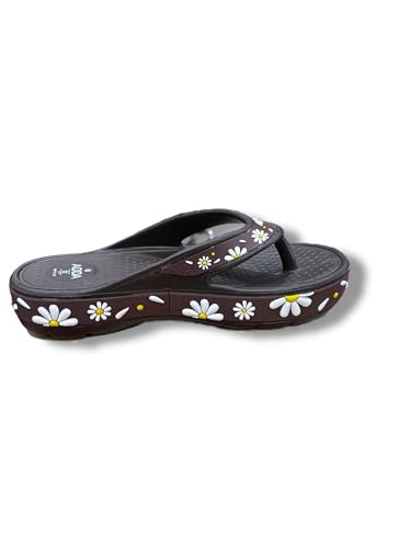 Image of ADDA MY TIME-2 || Durable & Comfortable || EVA Sole || Lightweight || Fashionable || Super Soft || Outdoor Slipper || Sliders for Women (DK.BROWN, UK Footwear Size System, Adult, Women, Numeric, Medium, 7)