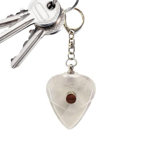 Generisch Gitarren-Pick-Halter – PVC 11,8 X 4,5 cm | Klare Aufbewahrungsbox Mit Schlüsselanhänger | Gitarren-Pick-Halter-Box | Leichter, Tragbarer Plektrumkoffer Für Musiker, Anfänger Und Spieler