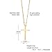 BRIGHTWINST Cruz Cross Necklace Pendant, Women's Stainless Steel Cross Collar, Fashion Religious Jewelry PTPNU1157