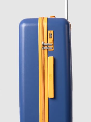 Image of Wiki Ripple Hard Shell Cabin Trolley Bag 55 cm by Wildcraft | Polycarbonate Carry-On Luggage with 8 Spinner Wheels, Combination Lock, Lightweight & Water Resistant Travel Suitcase |Navy