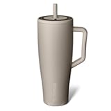 BrüMate Era 40 oz Tumbler with Handle and Straw &vert; 100&percnt; Leakproof Insulated Water Bottle Tumbler with Lid and Flexible SoftSip Straw &vert; Made of Stainless Steel &vert; Cup Holder Friendly &vert; 40oz &lpar;Mocha&rpar;